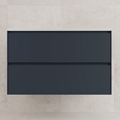 Style Line Тумба с раковиной Лима 90 Plus подвесная эмаль графит матовая – фотография-4